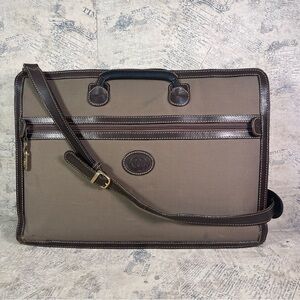 Gucci canvas and leather briefcase - laptop bag Vintage 50s